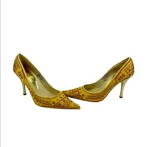 Nine West gold embellished shoes Casanova